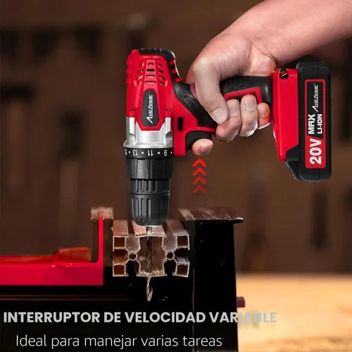 Miniatura 5 de AVID POWER Juego de taladro inalámbrico de litio de 20 V Max, kit de taladro eléctrico con batería y cargador, portabrocas sin llave de 3/8