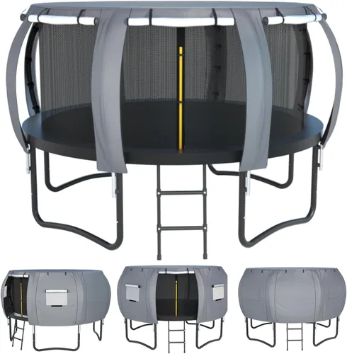 Carpa Redonda para Trampolín de 14 Pies (Solo Carpa) Cubierta de Sombra para Trampolín Tela Oxford - Adecuada para Trampolines Redondos de 8 Postes