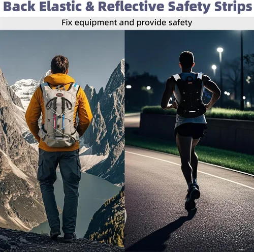 Miniatura 6 de 2 Pack Hydration Backpack Pack with 2L Hydration Bladders, TNYSPORT Lightweight Breathable Water Backpack with Multiple Pockets, Reinforced Shoulder