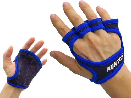 Miniatura 14 de RUNTOP Guantes de entrenamiento para fitness, entrenamiento cruzado, WODS, gimnasio, yoga, ejercicio, almohadillas de agarre para levantamiento