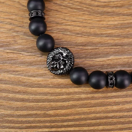Miniatura 4 de COAI Pulsera de león con cuentas de piedra para hombres y mujeres, Piedra