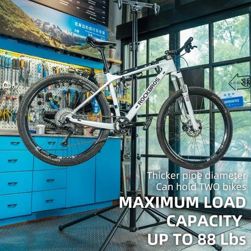 Miniatura 2 de ROCKBROS 2 soportes de almacenamiento de bicicletas para interiores, ajustable, para pared, vertical, 68.11-110.2 pulgadas, para carretera, MTB e