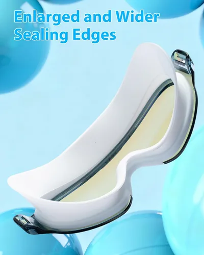 Miniatura 3 de Gafas de natación, gran angular antivaho y a prueba de fugas UV, gafas de natación de moda para hombres y mujeres Espejo deslumbrante blanco