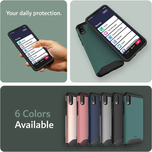 Miniatura 7 de TUDIA DualShield - Funda diseñada para Jitterbug Smart 3, [Fusionar] a prueba de golpes, grado militar, resistente, de doble capa, protección
