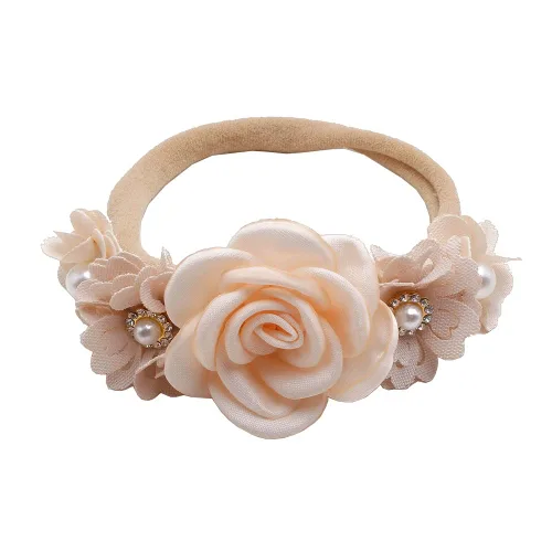 Miniatura 7 de XuoAz Juego de diademas florales para bebés y niñas, con corona de flores, banda elástica para el cabello para recién nacidos, accesorios