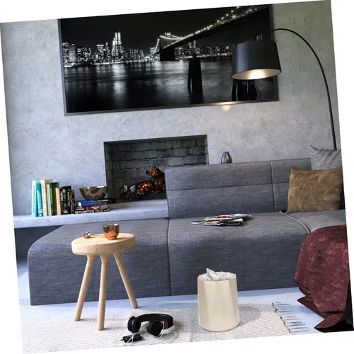 Miniatura 7 de Cabilock Bote de basura de diseño moderno para la oficina en casa, versátil, simple, elegante, para sala de estar, dormitorio, baño, cocina, compacto
