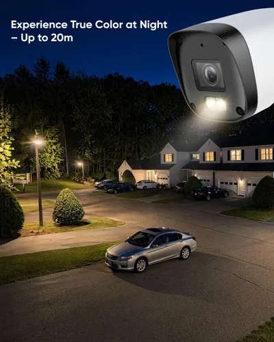 Miniatura 4 de SANNCE Cámara de seguridad PoE 2K 3MP - Visión nocturna infrarroja y a todo color, IP67 resistente a la intemperie, detección inteligente de humanos