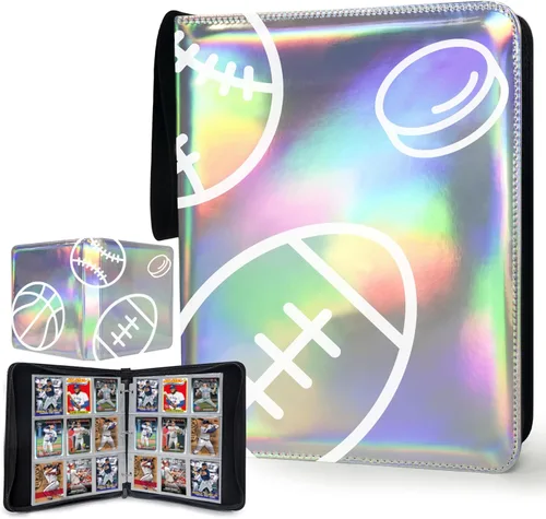 Miniatura 20 de Carpeta de Tarjetas de Fútbol 400 Bolsillos para Coleccionistas de Tarjetas de Intercambio de Fútbol, Libro de Almacenamiento de Tarjetas Portátil e