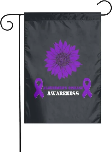 Miniatura 4 de Bandera de jardín de concientización sobre la enfermedad de Alzheimer de 12 x 18 pulgadas, cartel vertical de doble cara para decoración del hogar