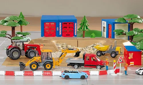 Miniatura 6 de Siku 3558, retroexcavadora JCB 4CX, 1:50, metal/plástico, amarillo, multifuncional, se puede combinar con modelos Siku de la misma escala