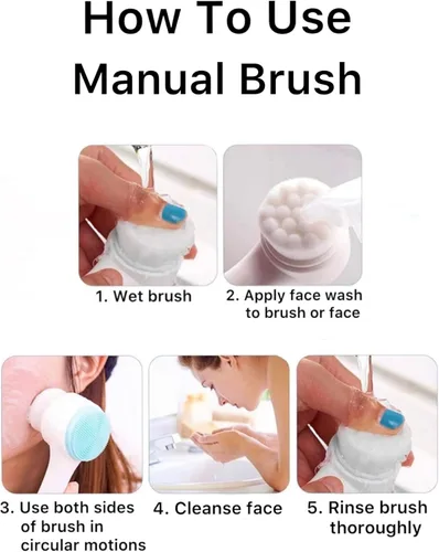 Miniatura 2 de HEATHER'S LUX Cepillo de limpieza facial, cepillo suave y limpiador de silicona. Cuidado de la piel, exfoliación profunda de poros, masaje facial
