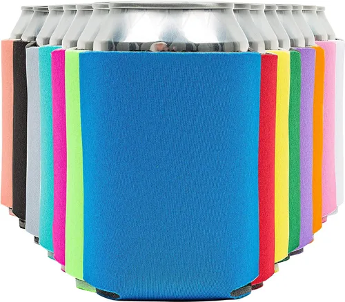 Fundas enfriadoras de latas de cerveza en blanco (paquete de 14) mangas enfriadoras de latas de cerveza con aislamiento suave – Fundas lisas para