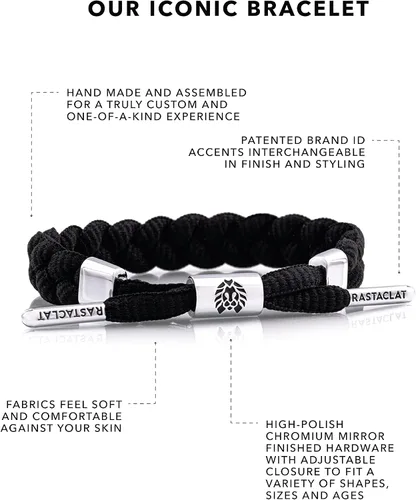 Miniatura 2 de Rastaclat Pulseras ajustables originales de Onyx trenzadas a mano para hombre para todas las edades