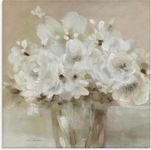 Miniatura 17 de Stupell Industries Carol Robinson, ramo de flores de aster, arte de pared en lienzo con diseño de ramo de flores moradas suaves, 17 x 17 pulgadas