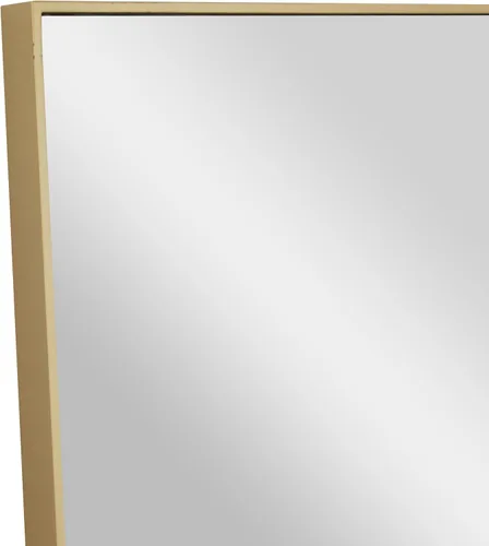 Miniatura 4 de Deco 79 Espejo de pared de madera para habitación, espejo de entrada con marco delgado, espejo de pared de 18 x 1 x 36 pulgadas, dorado