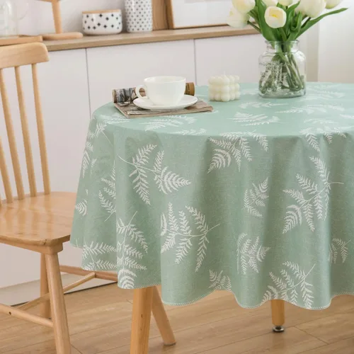 Miniatura 18 de Pioggia Mantel de vinilo con parte trasera de franela, impermeable, a prueba de aceite, mantel de PVC, cubierta de mesa de plástico lavable a prueba