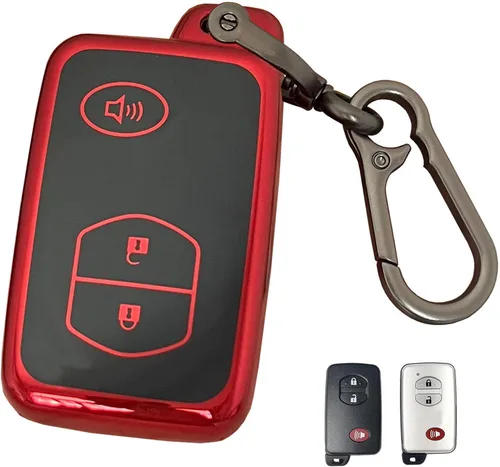 para llavero Toyota Estructura de control remoto Compatible con Toyota Camry Avalon Corolla Highlander Prius RAV4 Venza Smart Key (3 Botones