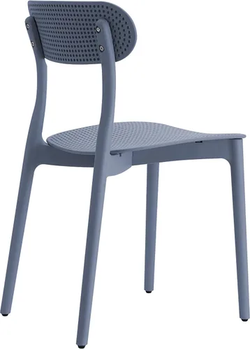 Miniatura 5 de Silla moderna Zuho para interiores y exteriores (2, gris ancla)