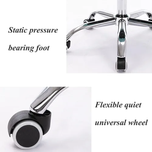 Miniatura 6 de Silla giratoria de 360° para computadora, silla de oficina en casa, ergonómica, respaldo medio, ajustable, silla de escritorio para el hogar