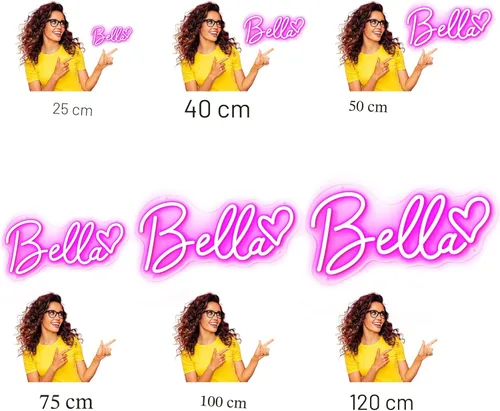 Miniatura 2 de ADVPRO Letreros de neón LED personalizados, personalizables para dormitorio de niña, fiesta de cumpleaños, letrero de luz LED de neón grande Rojo