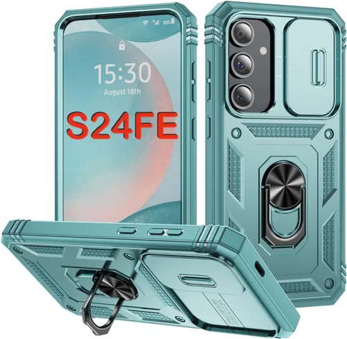 Miniatura 50 de PASNEW Funda para Samsung Galaxy S22 Ultra 5G, cubierta de cámara deslizante y soporte de dedo de metal giratorio de 360°, militar, resistente, a