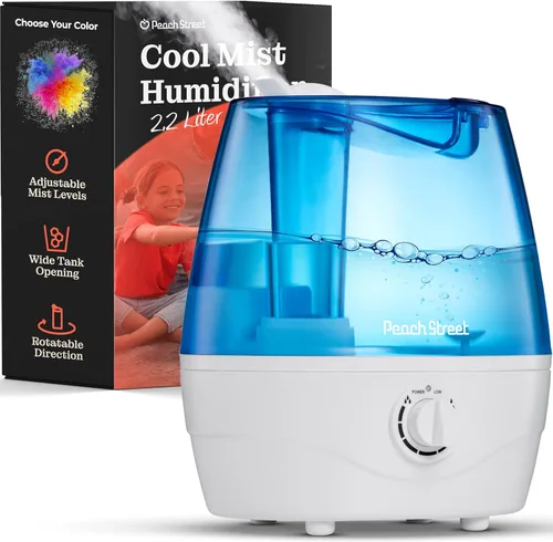 Humidificadores de Niebla Fría para Dormitorio - Depósito de Agua de 2.2L, para Bebé, Oficina, Vaporizador de Aire Ultrasónico Silencioso, Nivel de