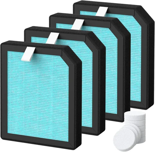 Paquete de 4 filtros de repuesto AP1501 compatibles con purificador de aire Aircillin AP1501, filtros de aire 3 en 1 H13 True HEPA para polvo, humo