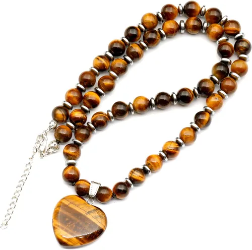 Miniatura 60 de Colgante de corazón de aventurina natural, Collar de cuentas de aventurina genuina, Collar de piedra verde, Collar de piedras preciosas, Cuentas