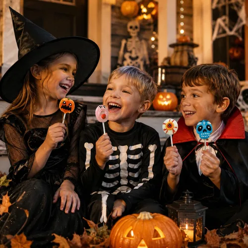 Miniatura 5 de Fruidles Lollipop Suckers Candy, dulces espeluznantes, ideales para bolsas de golosinas de fiesta de Halloween, envueltos individualmente