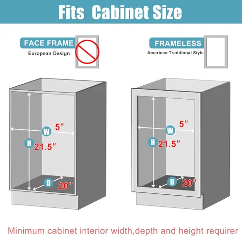 Miniatura 5 de JOWBOOW Organizador de especias extraíble para armario estrecho (10.6 cm de ancho X 49.5 cm de profundidad), organizador de gabinete de 3 niveles