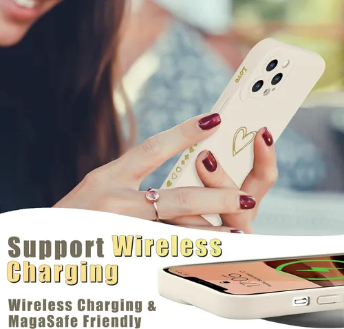 Miniatura 7 de Teageo Funda compatible con iPhone 12 Pro Max de 6.7 pulgadas para mujeres y niñas, bonito corazón de lujo
