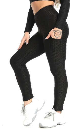 Miniatura 80 de SEASUM - Pantalones de yoga de cintura alta para mujer, con control de abdomen y realce de glúteos, leggings favorecedores para entrenar y correr