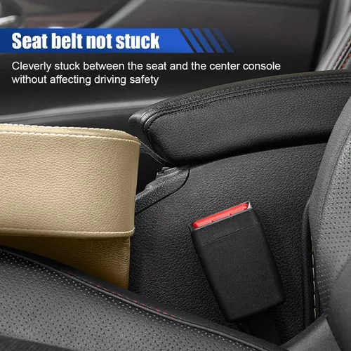 Miniatura 6 de Soporte para tazas de coche, organizador de asiento delantero automático, portavasos multifuncional con cubierta de piel sintética, caja