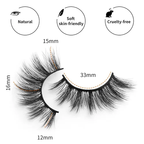 Miniatura 3 de DYSILK Pestañas postizas naturales - Pestañas de visón 5 pares 6D Pack de pestañas postizas Wispy - Kit de extensión de pestañas postizas 5 pares-02