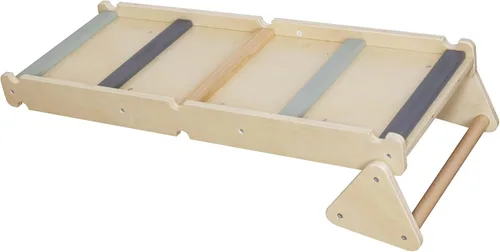 Miniatura 7 de Juego de escalada plegable para niños con escalera, rampa, haz de equilibrio; juguetes de escalada de madera triangular para niños pequeños de 1 a 3