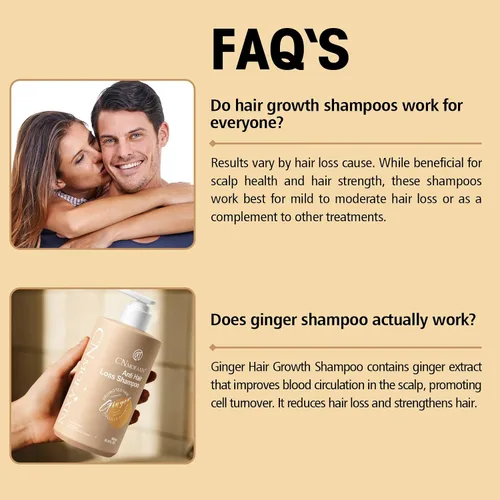 Miniatura 7 de Champú anticaída de cabello, champú nutritivo para el crecimiento del cabello para hombres y mujeres, tratamiento voluminizador para el crecimiento