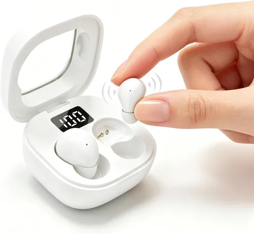 Miniatura 9 de Audífonos invisibles para dormir de lado, mini auriculares inalámbricos Bluetooth ultra pequeños, ajuste de presión cero, bloqueo de ruido