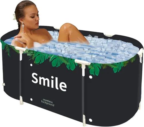 Miniatura 7 de BESTHLS Bañera portátil para adultos, bañera plegable para regadera, bañera ecológica para la cabina de ducha (grande, verde)