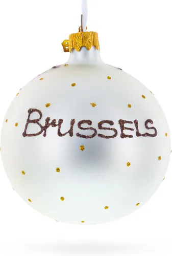 Miniatura 2 de Manneken PIS, Bruselas, Bélgica, bola de cristal adorno de Navidad 3.25 pulgadas