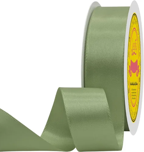 Miniatura 259 de Cinta de satén blanca antigua de doble cara de 1-1/2 pulgadas x 50 yardas, cinta de poliéster para envolver regalos, día de San Valentín, bodas