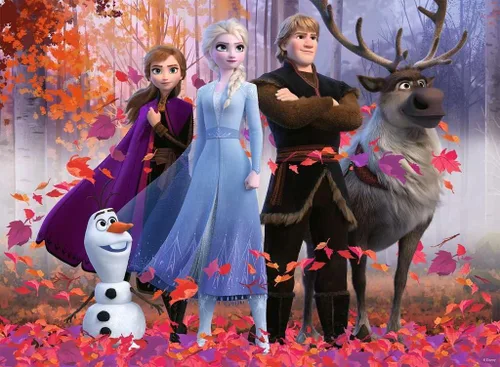 Miniatura 2 de Ravensburger Disney Frozen 2 Puzzle – Magic of The Forest Rompecabezas único de 100 piezas Juguete educativo para niños con superficie