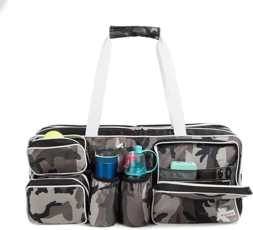 Miniatura 2 de K-Cliffs Bolsa de raqueta de tenis Nylon balístico de lujo Compartimento para zapatos Camuflaje