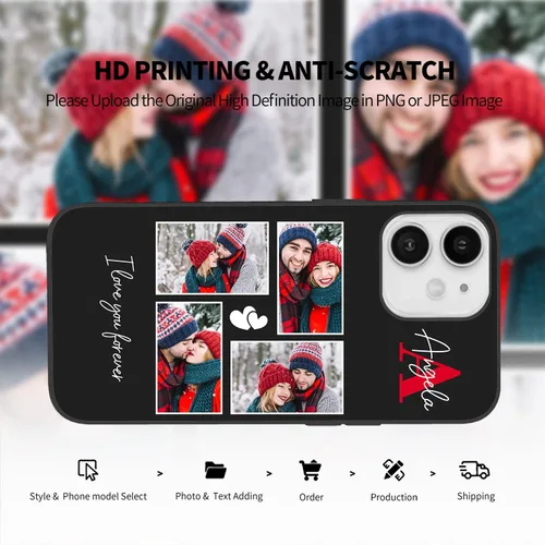 Miniatura 2 de Easycosy Fundas de teléfono personalizadas con imagen para 17, 16, 15, 11, 12, 13, 14 Pro/Max/Mini XR X Xs Max, funda personalizada para iPhone