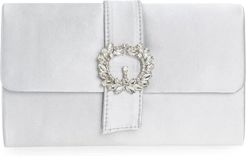 Miniatura 13 de CHARMING TAILOR Bolso de noche Diamantes adornado de satén para mujer, bolso de fiesta elegante con broche de cuentas Satin, for Woman, Classy