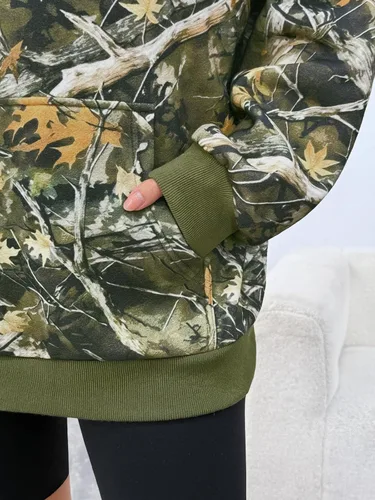Miniatura 172 de Trendy Queen - Sudaderas extragrandes con capucha para mujer, suéteres de manga larga, sin botones, de vellón, de otoño, ropa de invierno