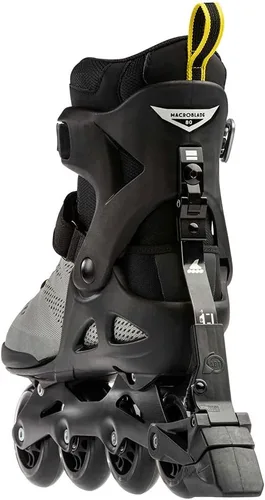 Miniatura 3 de Rollerblade Macroblade 80 ABT - Patines en línea para hombre, color plateado y amarillo neón, patines en línea de rendimiento