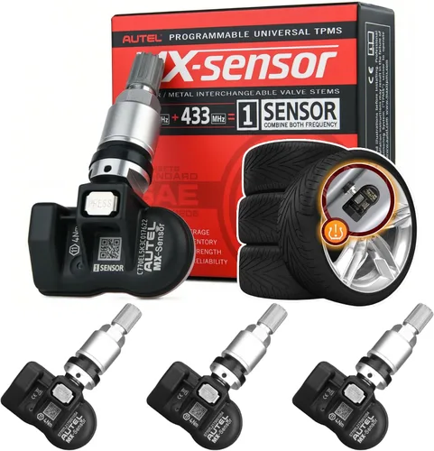 Autel Sensores TPMS, MX-Sensor 2 en 1 de frecuencia dual 315MHz + 433 MHz de presión de nivel OE, programable por Autel TPMS Tool