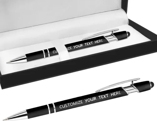 Bolígrafos personalizados con lápiz óptico y grabado gratis, bolígrafos personalizados para negocios, graduación, aniversarios (hasta 500 unidades)