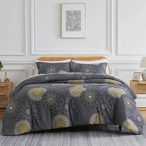 Miniatura 42 de Southshore Fine Living, Inc. Juego de edredón costero individual XL, edredón de plumón alternativo a rayas azules, tamaño individual XL con funda