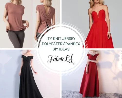 Miniatura 5 de FabricLA ITY - Tela de punto de poliéster y elastano por yarda, 60 pulgadas de ancho, elástico en 2 direcciones, disfraces y ropa de baile, morado